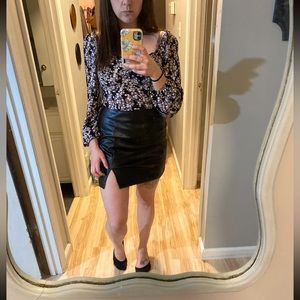 Universal Thread Faux Leather high waisted skirt